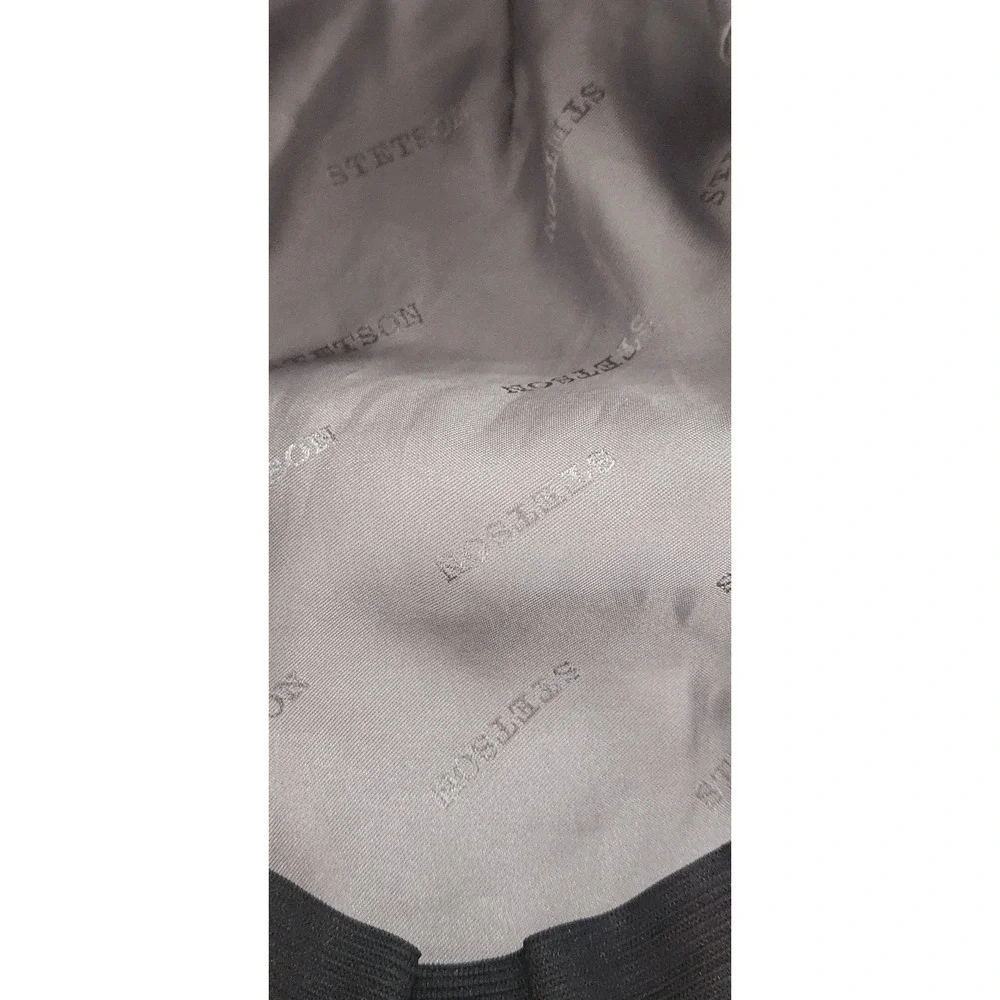 Stetson Mens Black Herringbone Flat Cap Ivy Hat STSTW02 Large - Picture 5 of 8